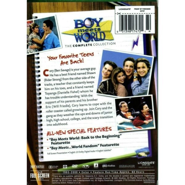 Boy Meets World Season 1-7: The Complete Series [DVD][22 Discs, Sitcom]