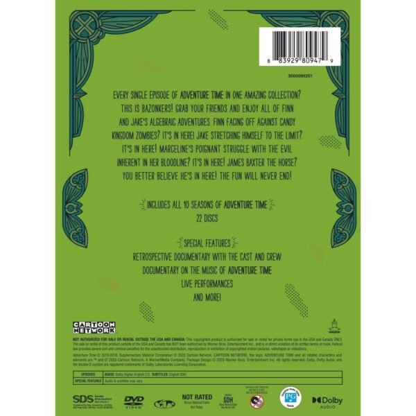 Adventure Time with Finn and Jake: The Complete Series[DVD][22 Discs,Animated,Adventure,Comedy]